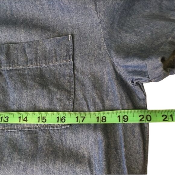 JUSTFAB Chambray Boho Western button up Dress Medium - Picture 7 of 10